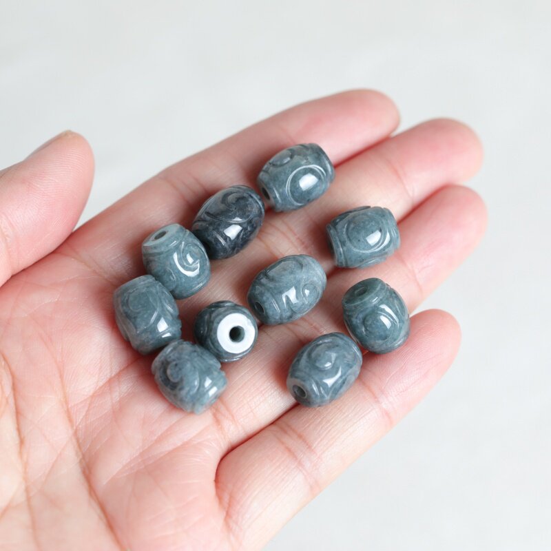 Women'S Fashion Jewellery - 5PC 천연 블루 워터 옥 리플