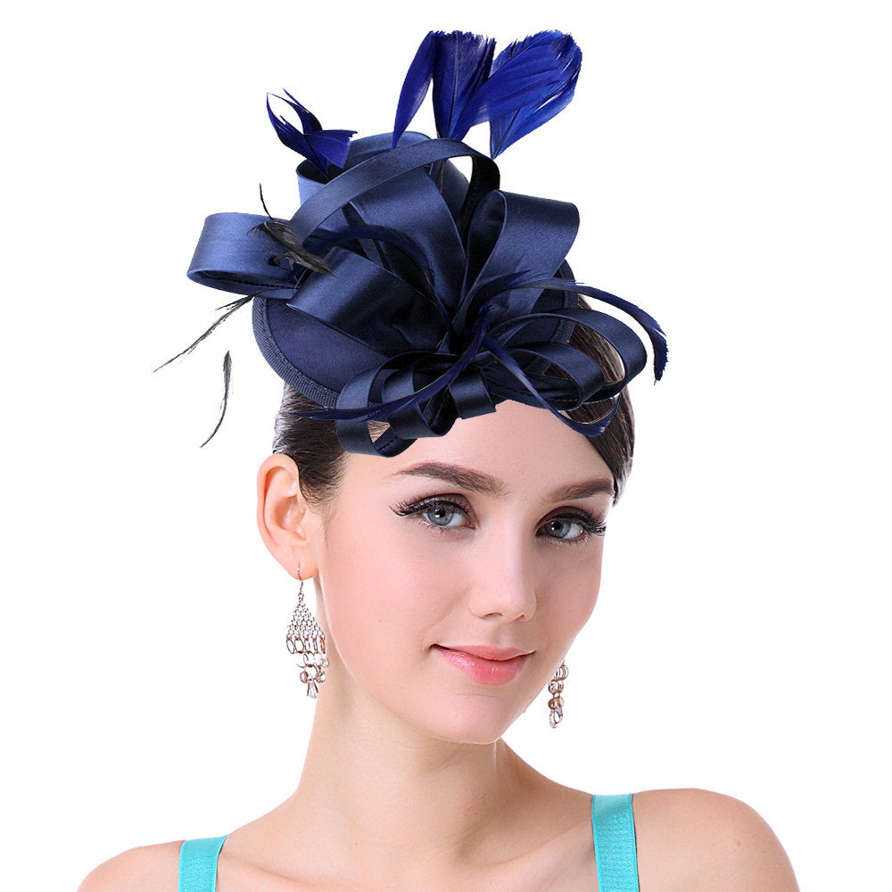 Women'S Fashion Kentucky Derby - 여성용 매혹적인 모자 클립 필박스 깃털