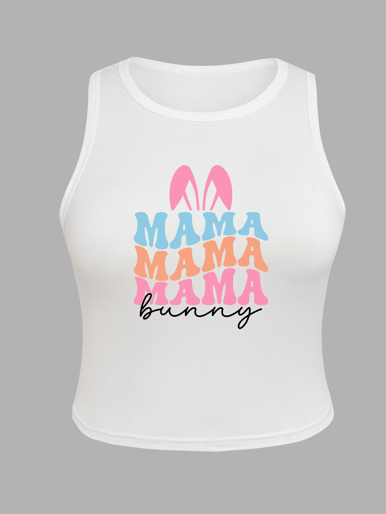 Women'S Fashion Vest Tops - 대형 사이즈 부활절 패턴 프린트 여성용