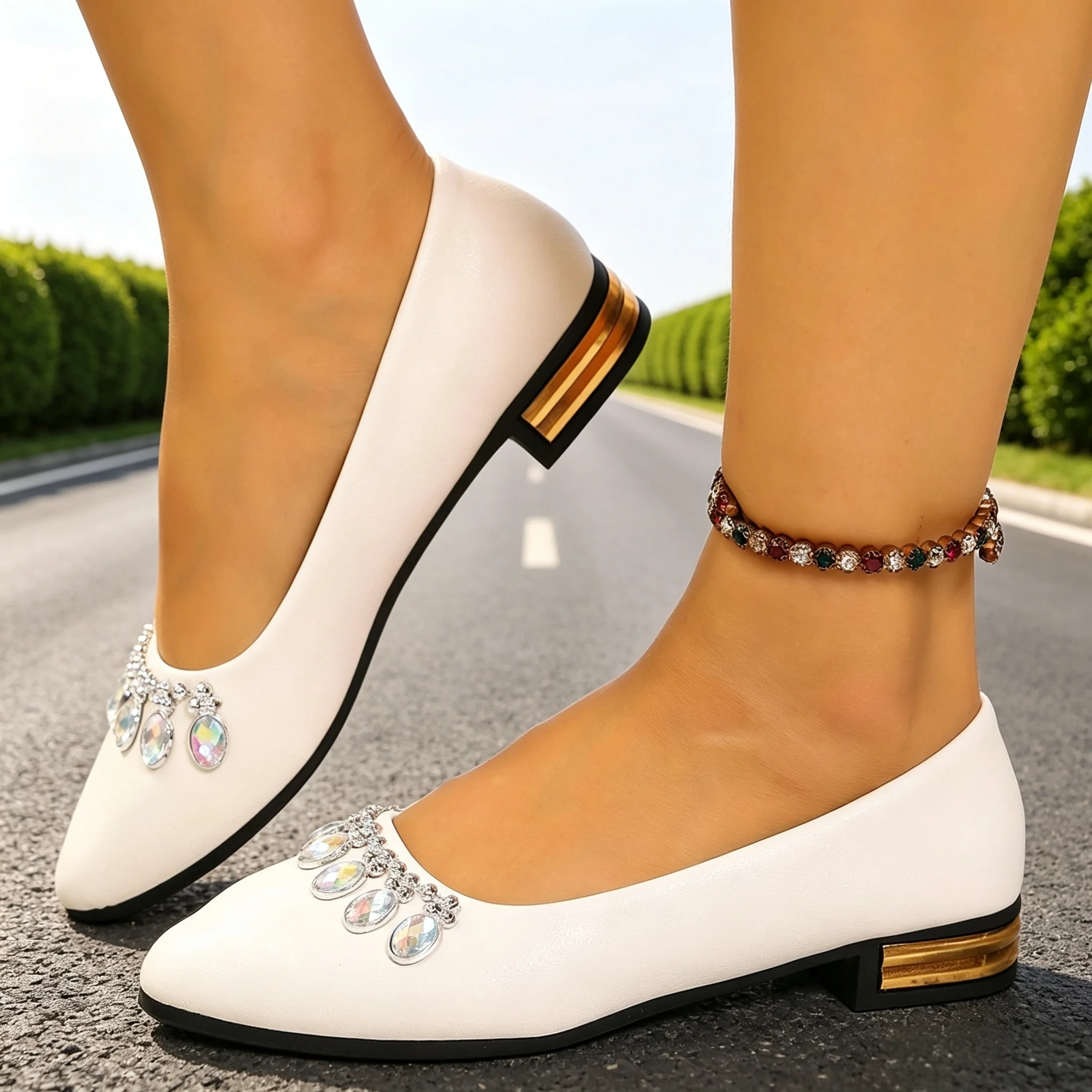 Women'S Fashion Shoes - 여성 플랫 포인티드 토 발레 슈즈