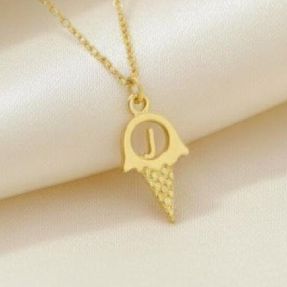 Women Fashion Dress Names - 맞춤형 패션 속이 빈 아이스크림 목걸이,