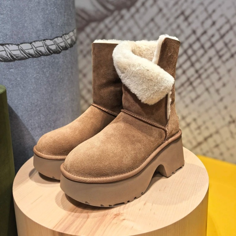 Women'S Fashion Korea - 여성 스노우 부츠 패션 스웨이드 캐주얼