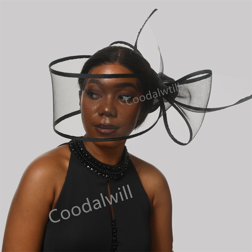 Women'S Fashion Kentucky Derby - 여성용 블랙 화이트 놀라운 매혹적인 모자,