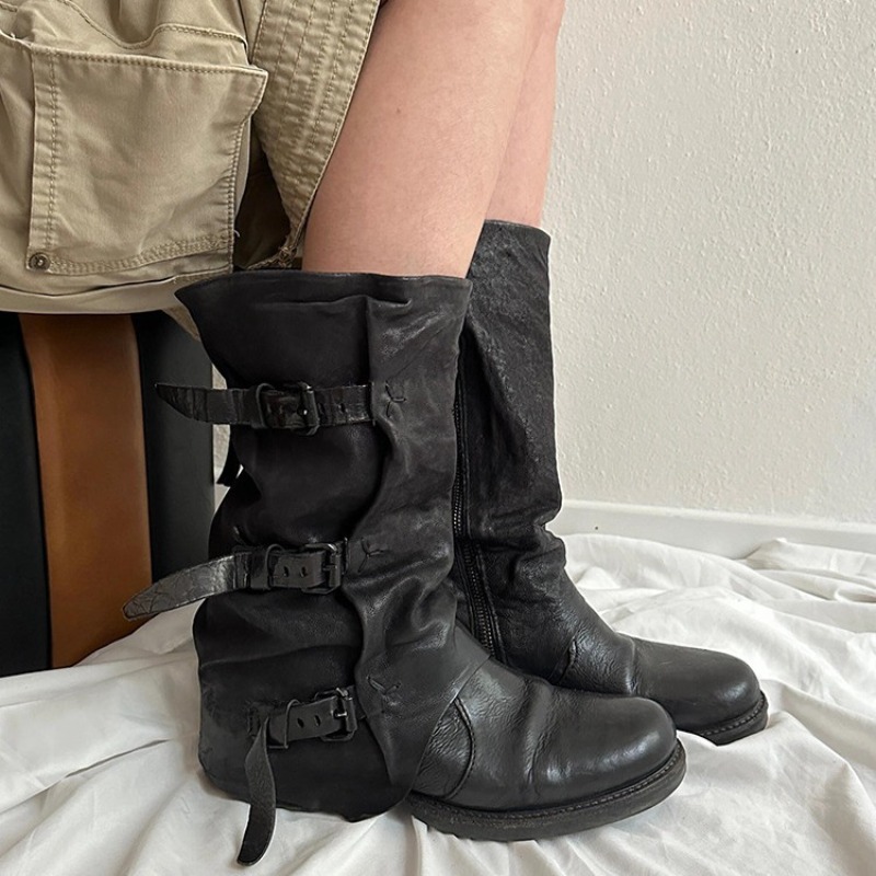 Women'S Fashion Knee High Boots - 클래식 여성 신발 레트로 럭셔리 정품