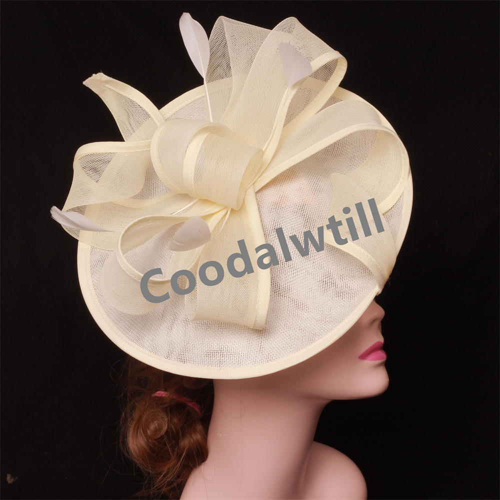 Women'S Fashion Kentucky Derby - 웨딩 신부 모자 여성용 깃털 파티