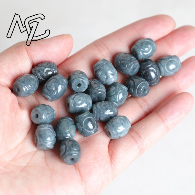 5PC 천연 블루 워터 옥 리플 버킷 비즈 DIY 팔찌 - Women'S Fashion Jewellery 리뷰 및 가격