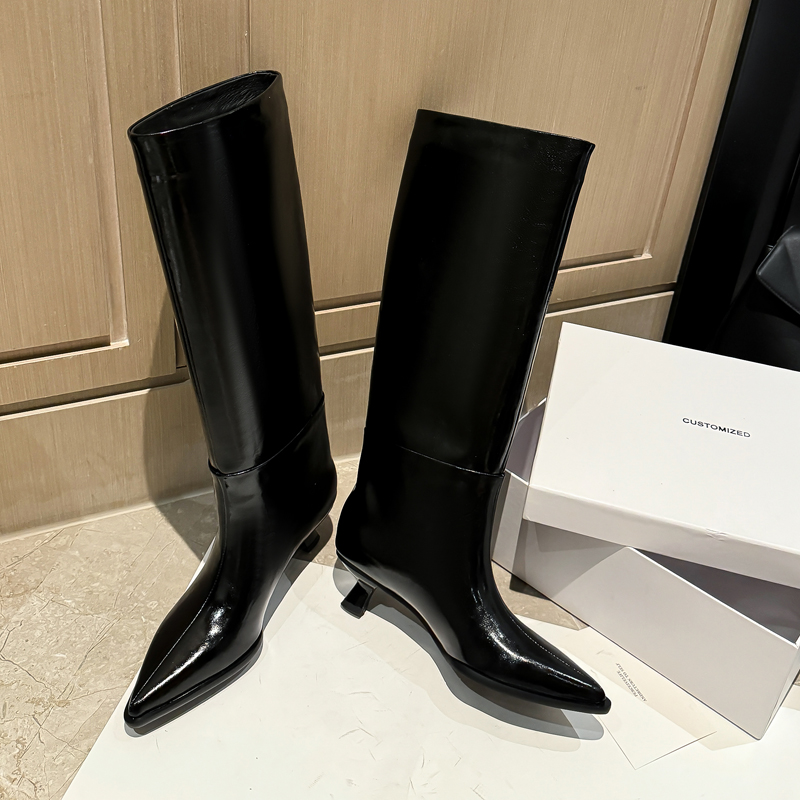 QUTAA 패션 뉴스 여성 니하이 부츠 포인티드 토 겨 - Women'S Fashion Knee High Boots 리뷰 및 가격