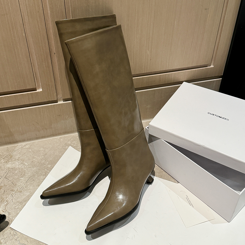 QUTAA 패션 뉴스 여성 니하이 부츠 포인티드 토 겨 - Women'S Fashion Knee High Boots 리뷰 및 가격