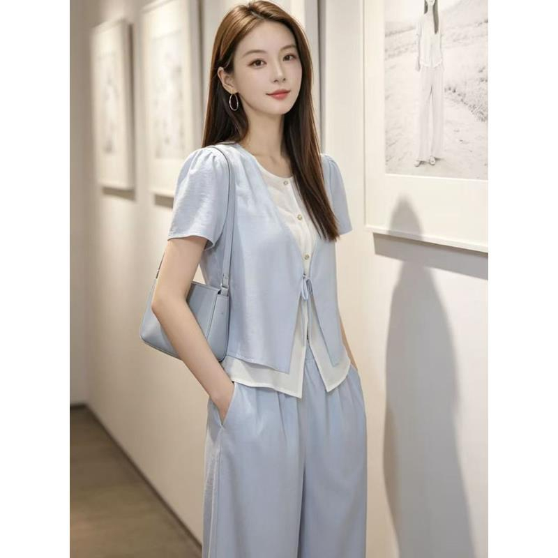 여성용 슬림핏 반팔 투피스 세트 캐주얼 에이징리스 와이 - Women Fashion Over The Years 리뷰 및 가격