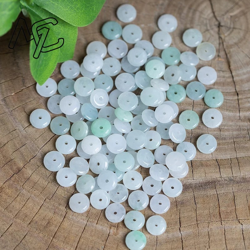 10pcs 천연 에메랄드 화이트 옥 핑 앤 매듭 DIY - Women'S Fashion Jewellery 리뷰 및 가격