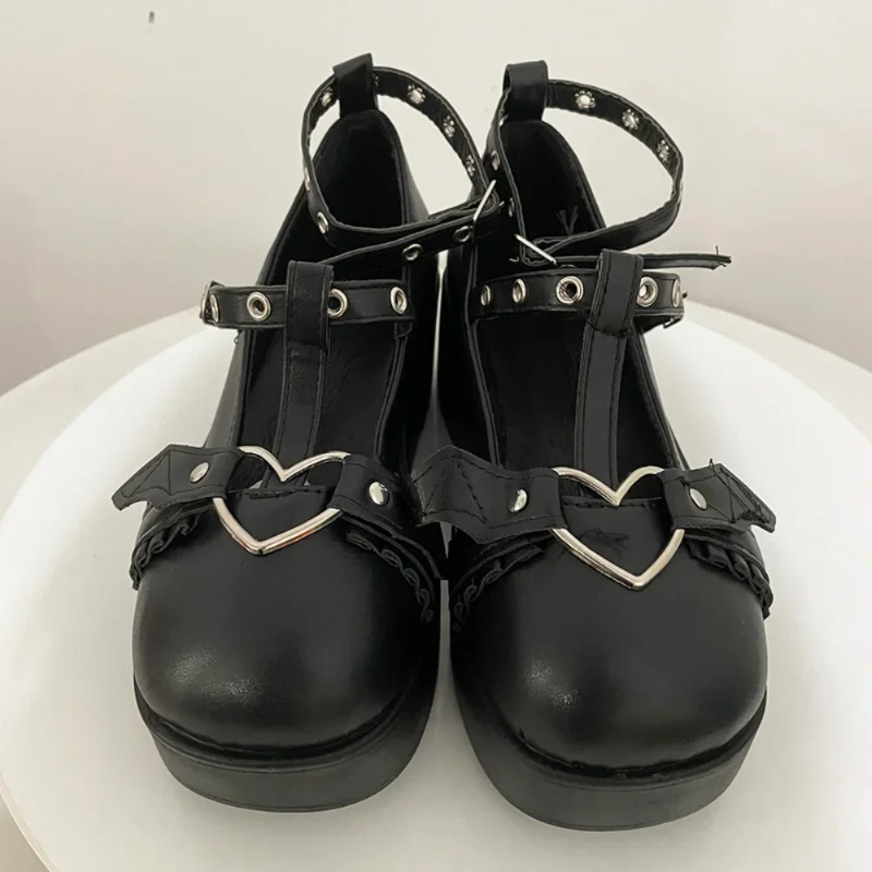새로운 스위트 하트 버클 웨지 메리 제인 여성 핑크 티 - Women'S Fashion Shoes 리뷰 및 가격