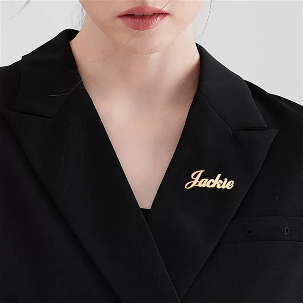 맞춤 이름 브로치 개인화된 이름 라펠 핀 스테인리스 스 - Women Fashion Dress Names 리뷰 및 가격