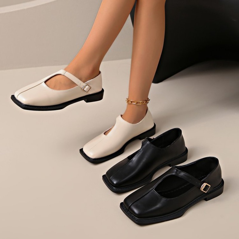 Comemore 레트로 로퍼 여성 가을 패션 스퀘어 토 - Women'S Fashion Shoes 리뷰 및 가격