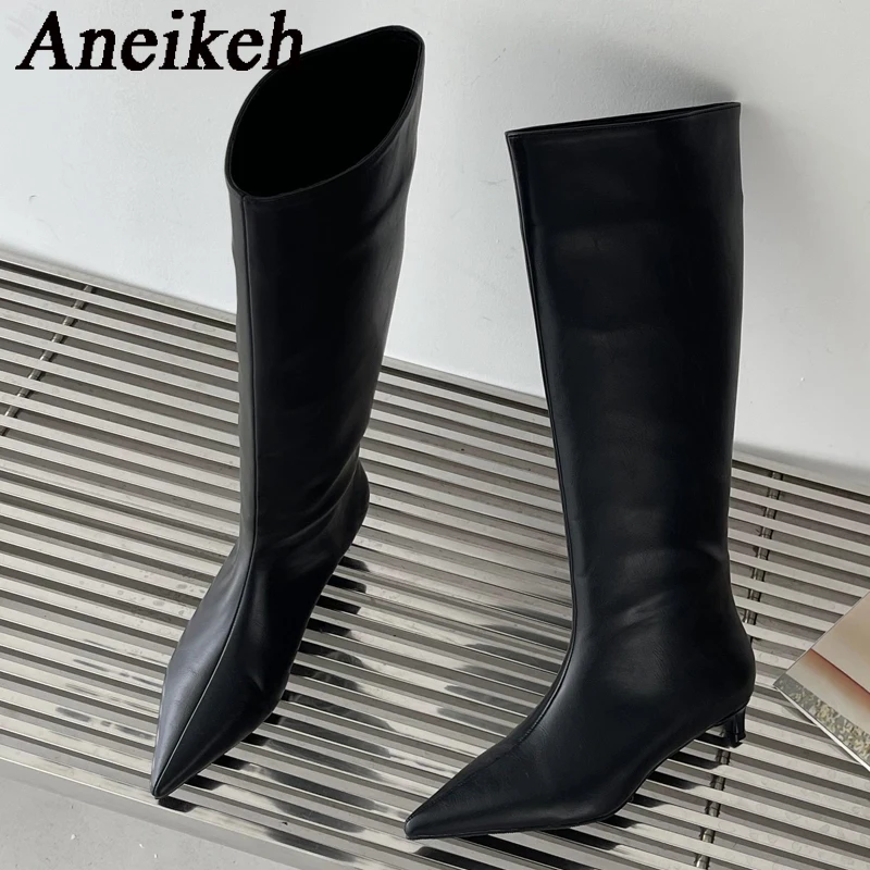 아네이케 2026 패션 섹시 포인티드 로우힐 니하이 롱 - Women'S Fashion Knee High Boots 리뷰 및 가격