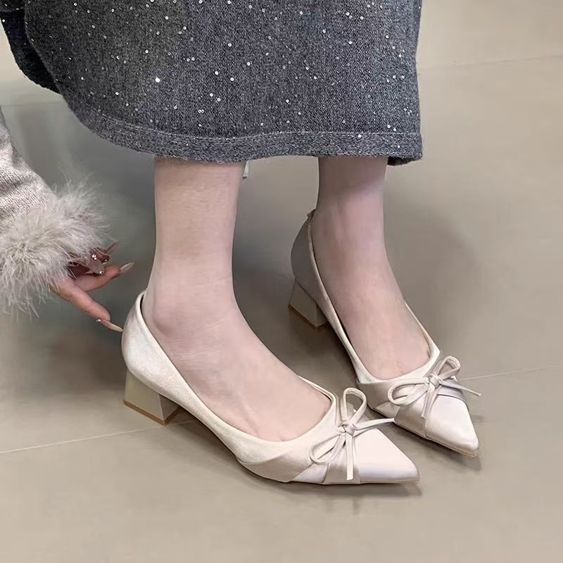 레트로 미드랭스 싱글 슈즈 봄 여름 신상 패션 벨트 버 - Women'S Fashion Shoes 리뷰 및 가격