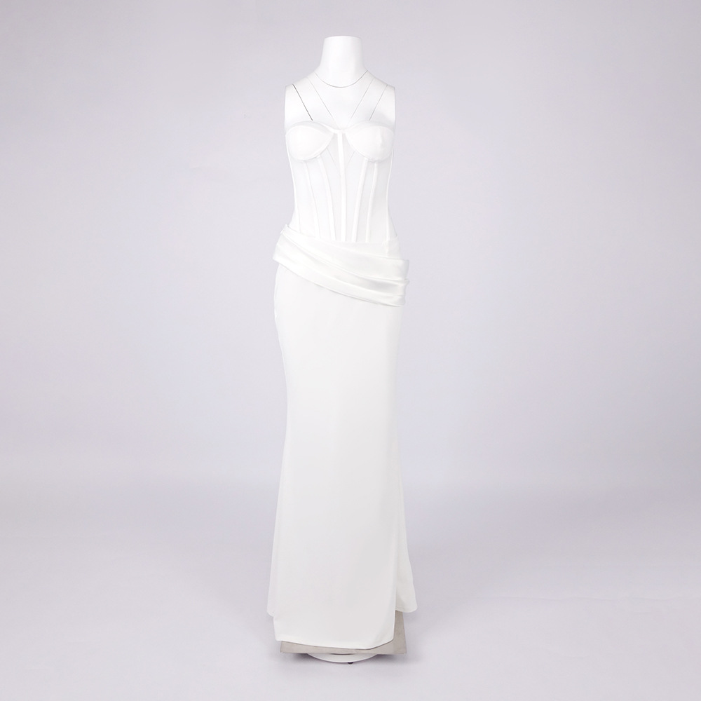 섹시 시스루 피쉬본 이브닝 가운 롱테일 피쉬 스커트 오 - Women Fashion Dress Names 리뷰 및 가격