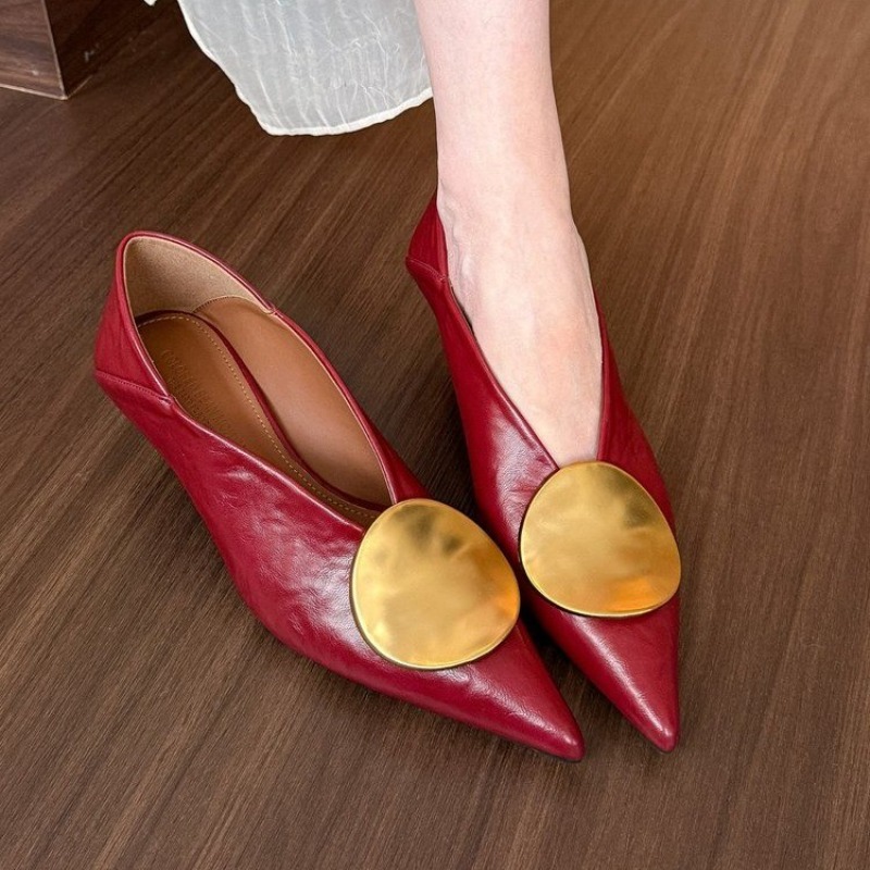 2025 봄 여름 포인티드 토 슬립온 여성 플랫 슈즈  - Women'S Fashion Shoes 리뷰 및 가격