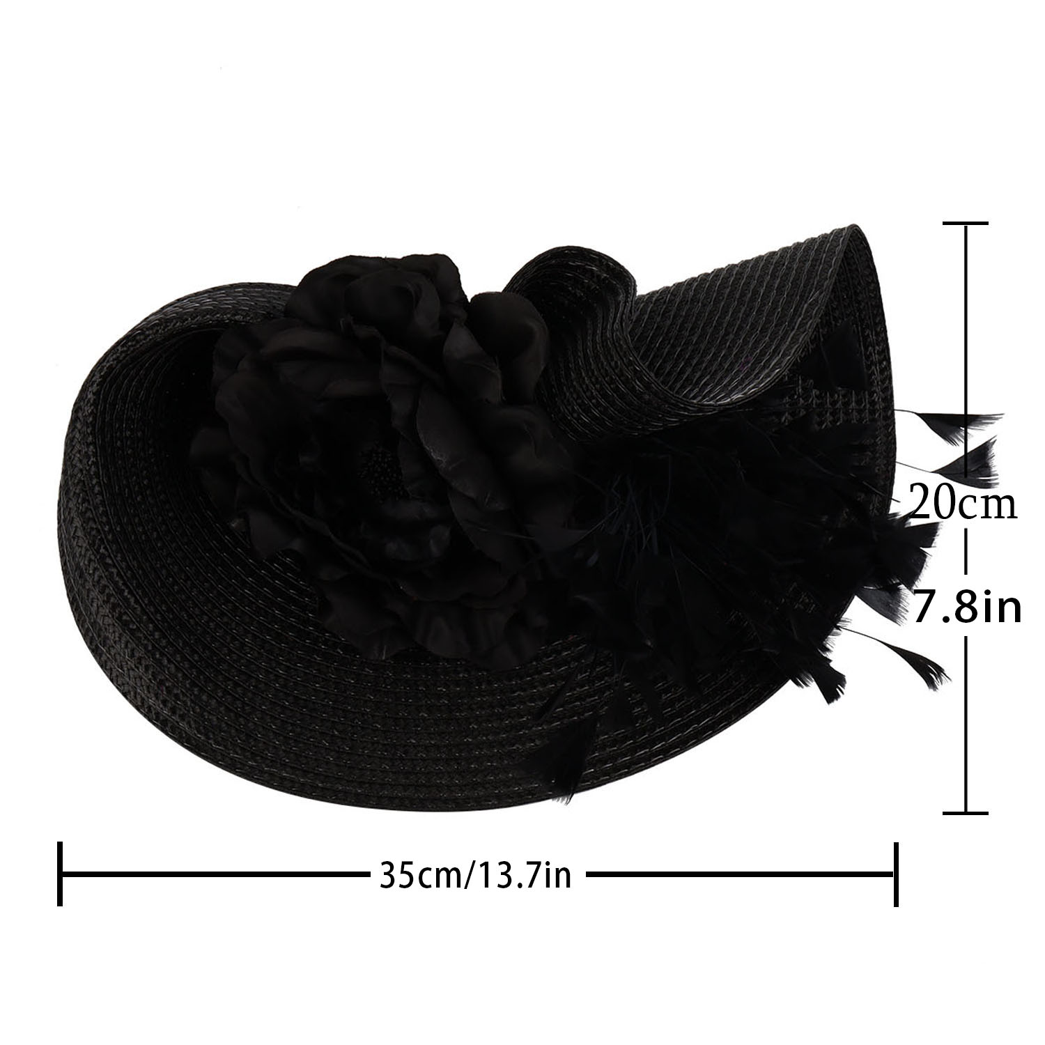2026 과장된 밀짚 깃털 장식 모자 티 파티 켄터키  - Women'S Fashion Kentucky Derby 리뷰 및 가격