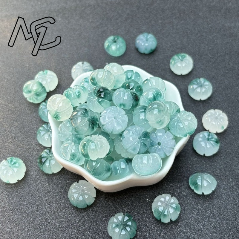 10pcs 녹색 옥 호박 구슬 DIY 귀걸이 팔찌 매력 - Women'S Fashion Jewellery 리뷰 및 가격