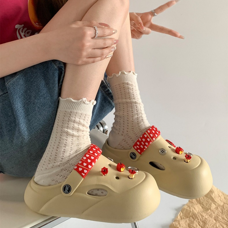여성 패션 클로그 실내용 슬리퍼 귀여운 DIY 애플 여 - Women'S Fashion Korea 리뷰 및 가격