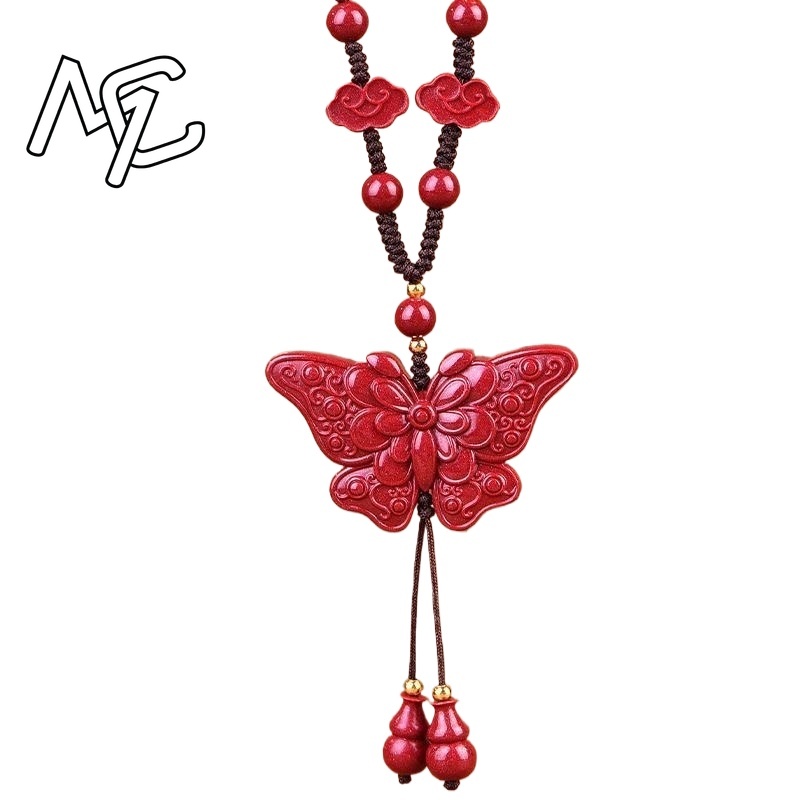 패션 레드 시나바 옥 나비 펜던트 목걸이 보석 중국 힐 - Women'S Fashion Jewellery 리뷰 및 가격