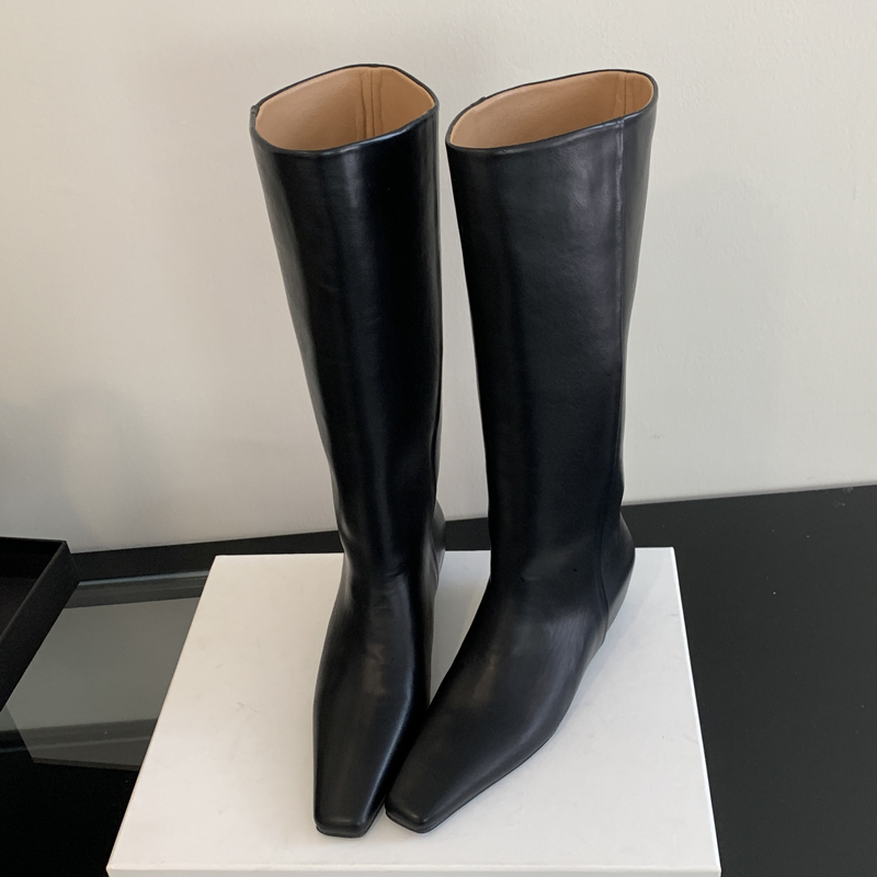 에일리켄 소프트 레더 포인티드 토 여성 니하이 부츠 패 - Women'S Fashion Knee High Boots 리뷰 및 가격