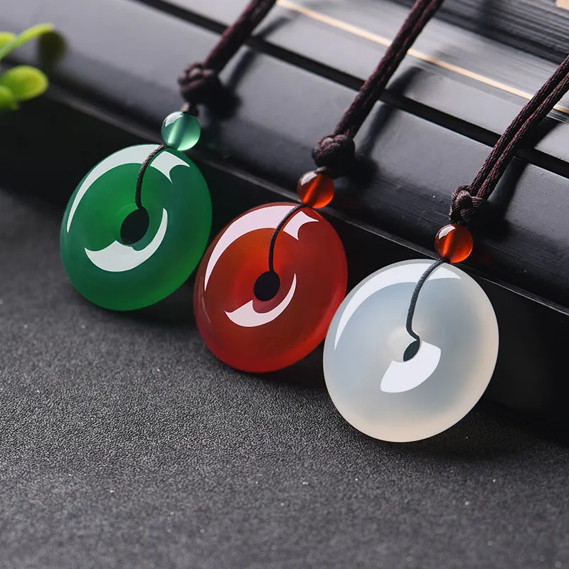 자연 여러 가지 빛깔의 옥 도넛 펜던트 마노 목걸이 패 - Women'S Fashion Jewellery 리뷰 및 가격