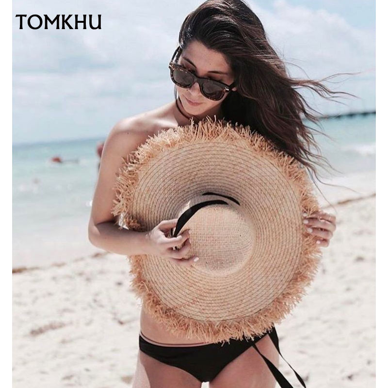 새로운 패션 블랙 붕대 리본 여성 라피아 원시 밀짚 모 - Women'S Fashion Kentucky Derby 리뷰 및 가격