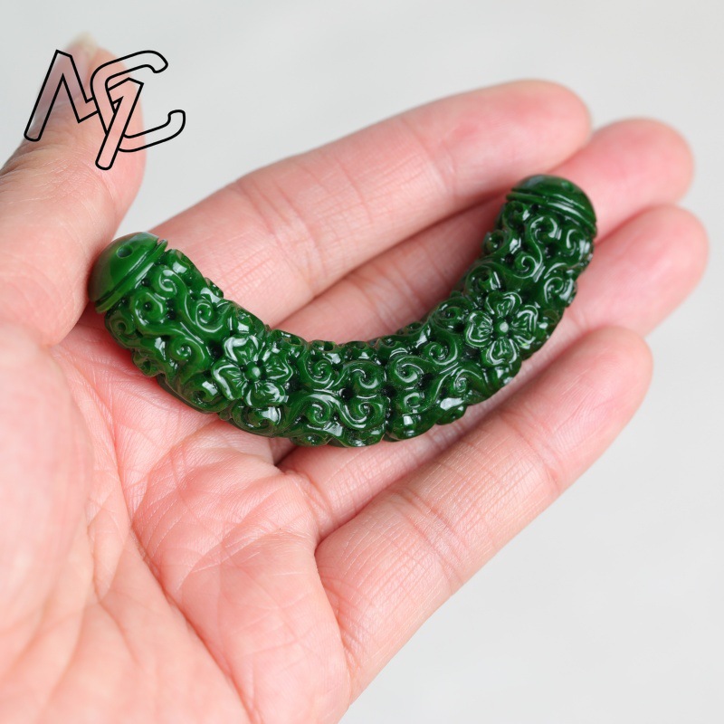 1pc 천연 녹색 옥 드래곤 벤딩 스트립 DIY 팔찌  - Women'S Fashion Jewellery 리뷰 및 가격