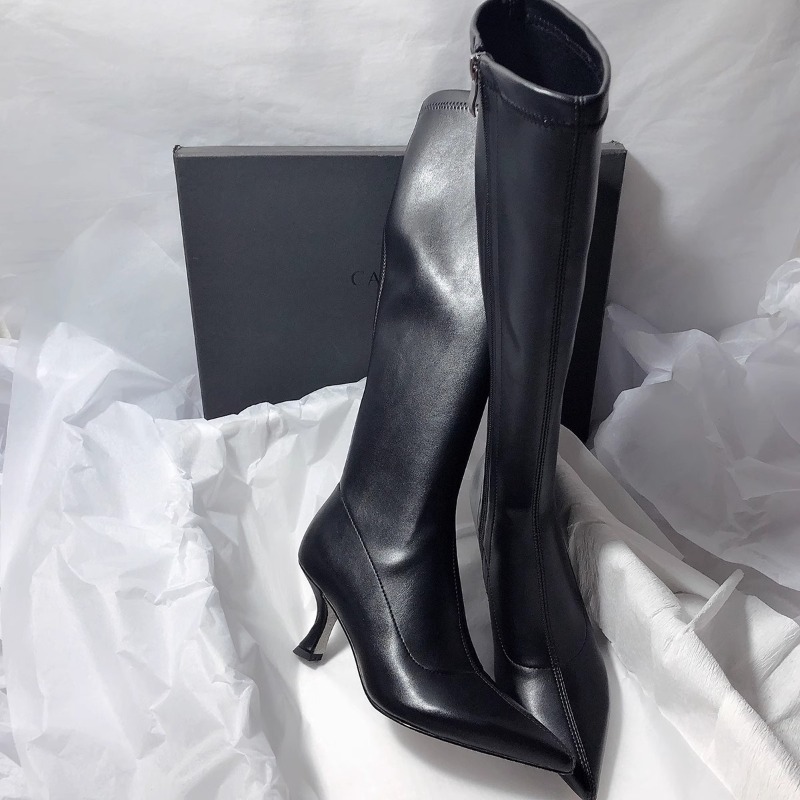 가을 신상 스틸레토 패션 부츠, 여성용 뾰족코, 옆면  - Women'S Fashion Knee High Boots 리뷰 및 가격
