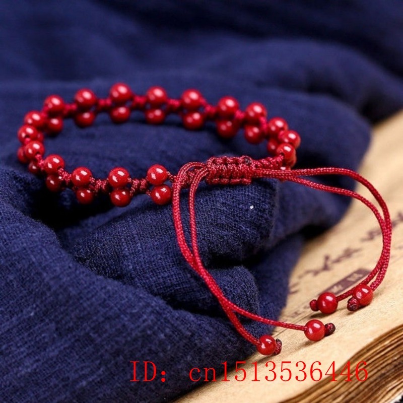 사용자 정의 자연 붉은 진사 6mm 비즈 팔찌 옥 라운 - Women'S Fashion Jewellery 리뷰 및 가격