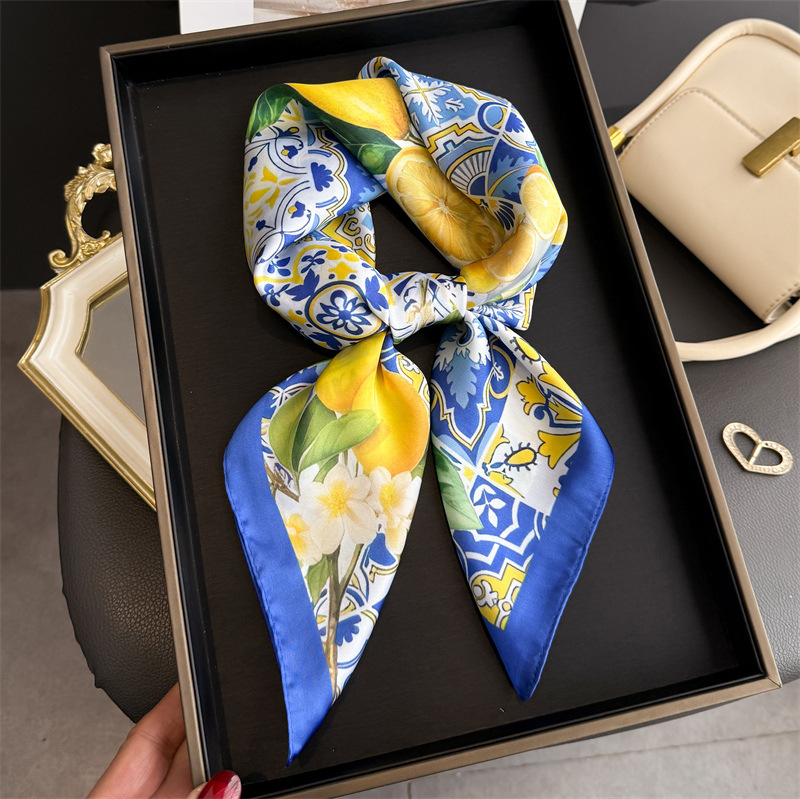 2026년 신상 과일 프린트 실크 스카프 여성용 목 장 - Women Fashion Necktie 리뷰 및 가격