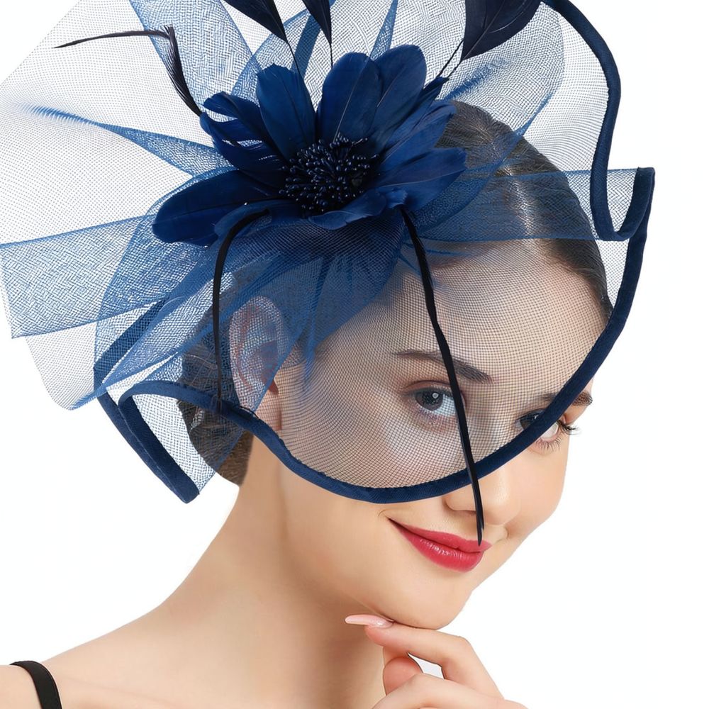 세련된 메쉬 소재의 깃털 장식 헤어 액세서리, 둥근 미 - Women'S Fashion Kentucky Derby 리뷰 및 가격
