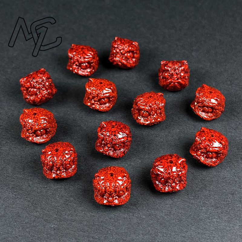 10pc 천연 시나버 크리스탈 사자 댄스 비즈 DIY  - Women'S Fashion Jewellery 리뷰 및 가격