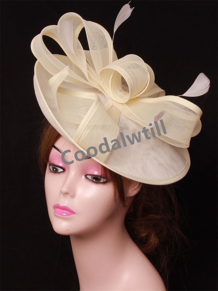 웨딩 신부 모자 여성용 깃털 파티 티 헤드피스 칵테일  - Women'S Fashion Kentucky Derby 리뷰 및 가격